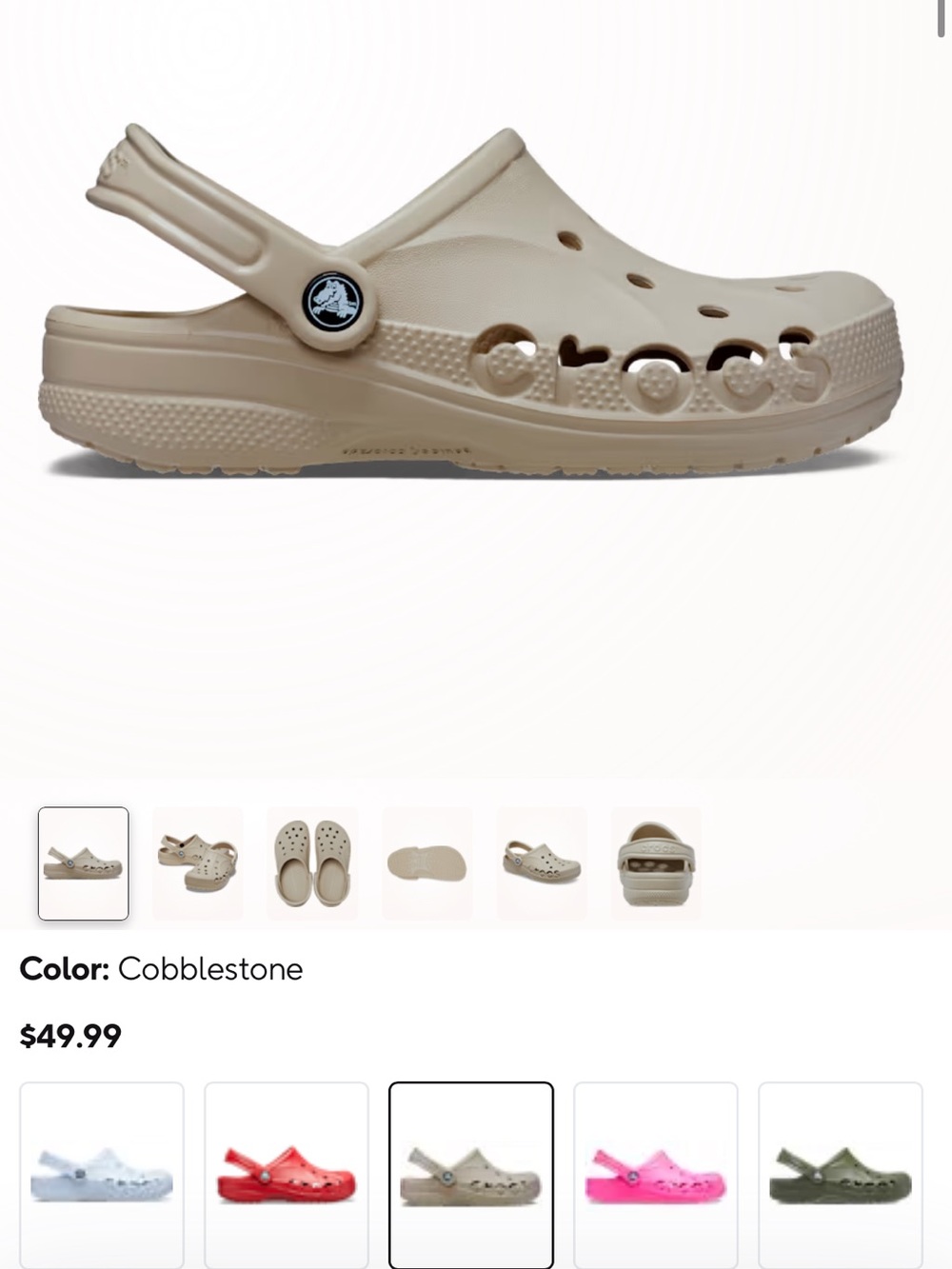 CROCS Kids' Classic Clog - Cobblestone Beige